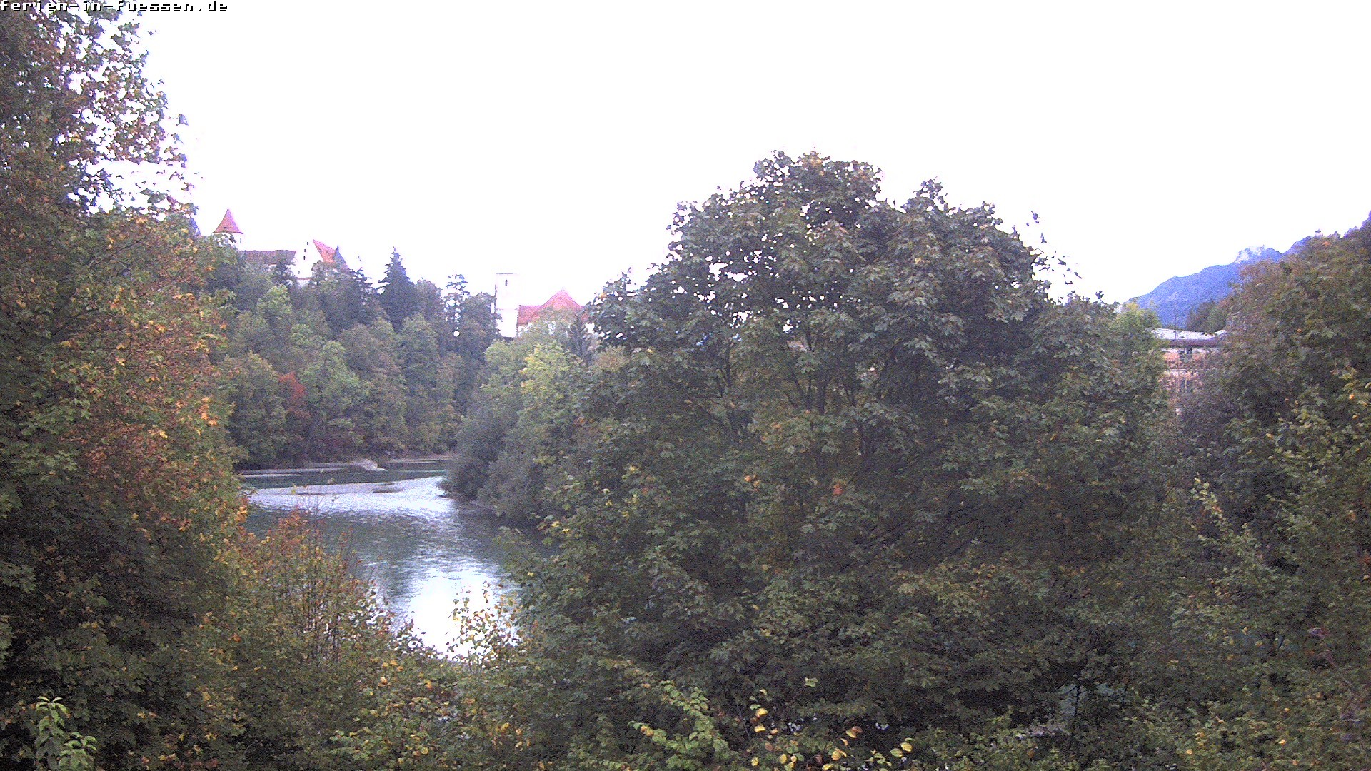 Archiv Foto Webcam Füssen: Blick auf Lech und Hohes Schloss