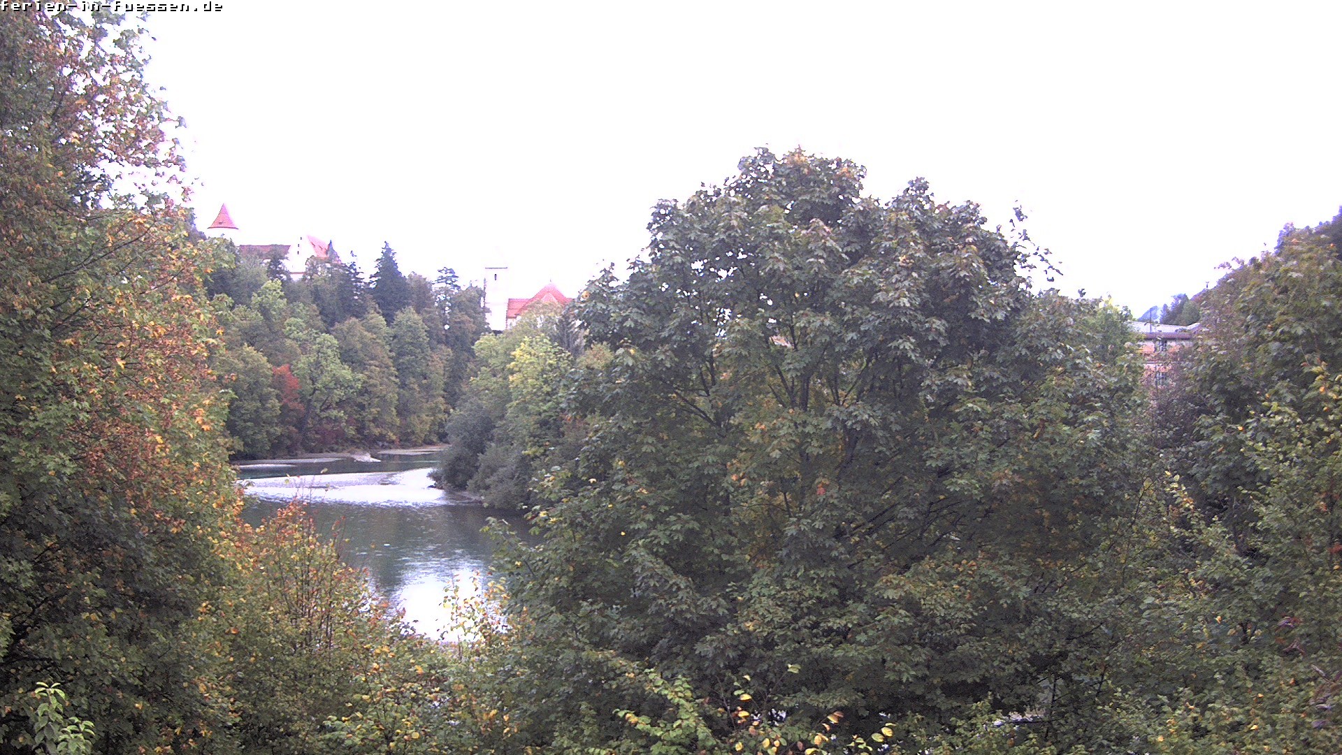 Archiv Foto Webcam Füssen: Blick auf Lech und Hohes Schloss