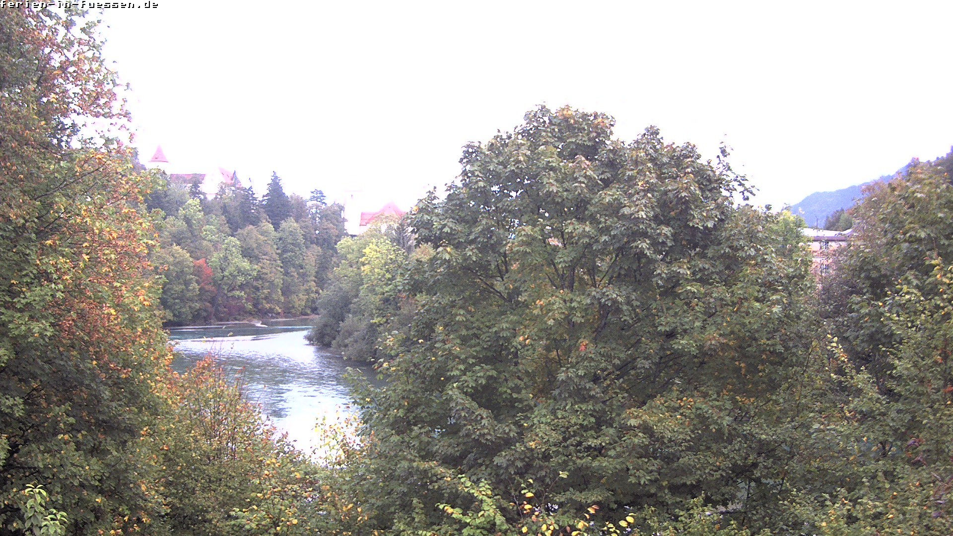 Archiv Foto Webcam Füssen: Blick auf Lech und Hohes Schloss