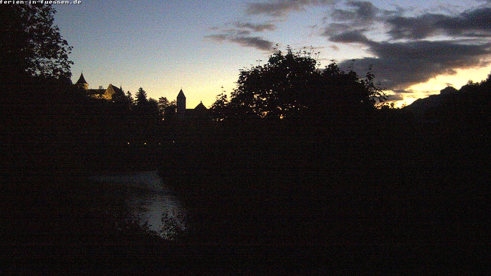 Archiv Foto Webcam Füssen: Blick auf Lech und Hohes Schloss