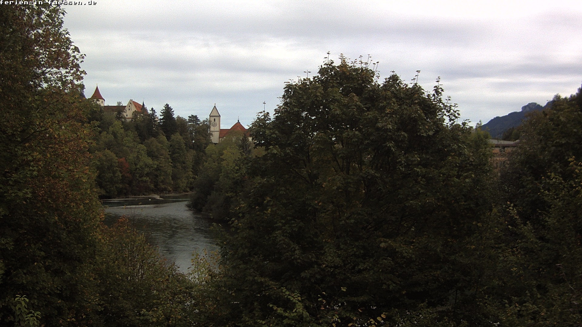 Archiv Foto Webcam Füssen: Blick auf Lech und Hohes Schloss