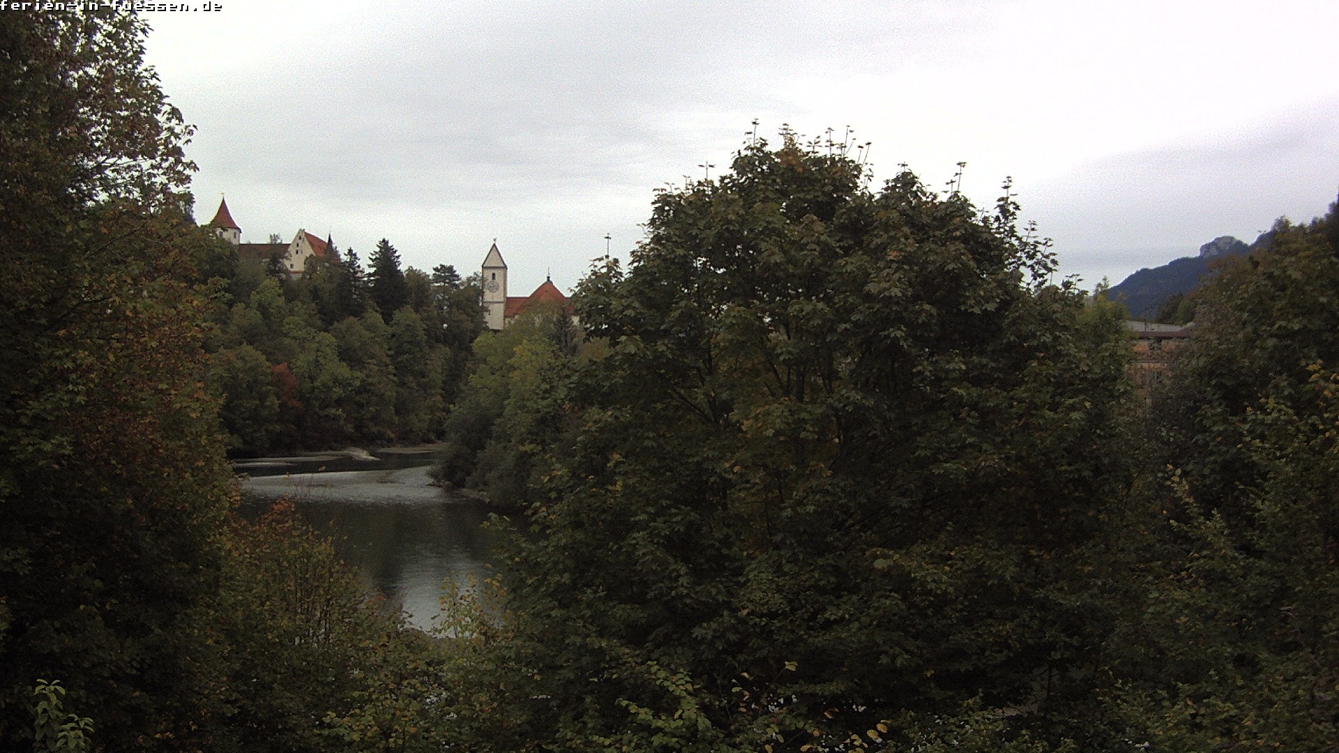 Archiv Foto Webcam Füssen: Blick auf Lech und Hohes Schloss