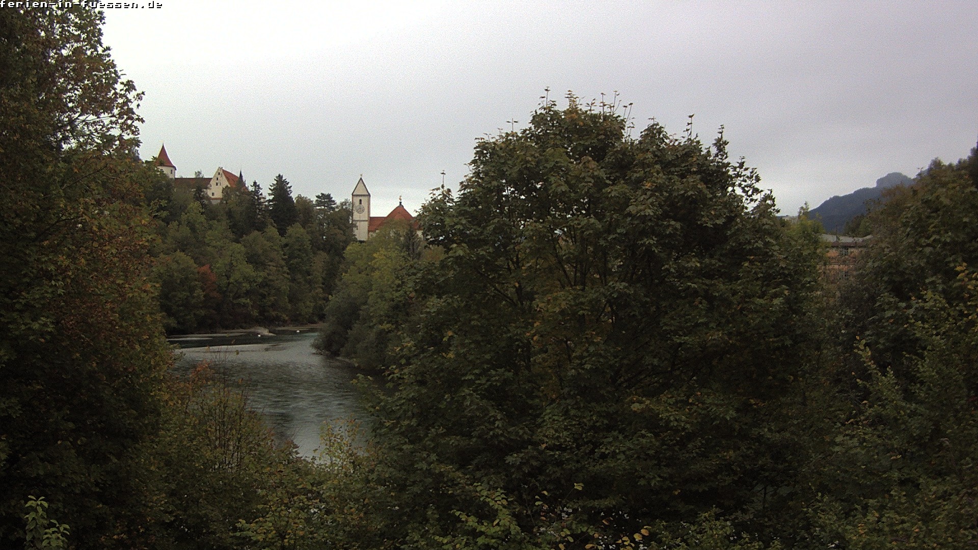 Archiv Foto Webcam Füssen: Blick auf Lech und Hohes Schloss