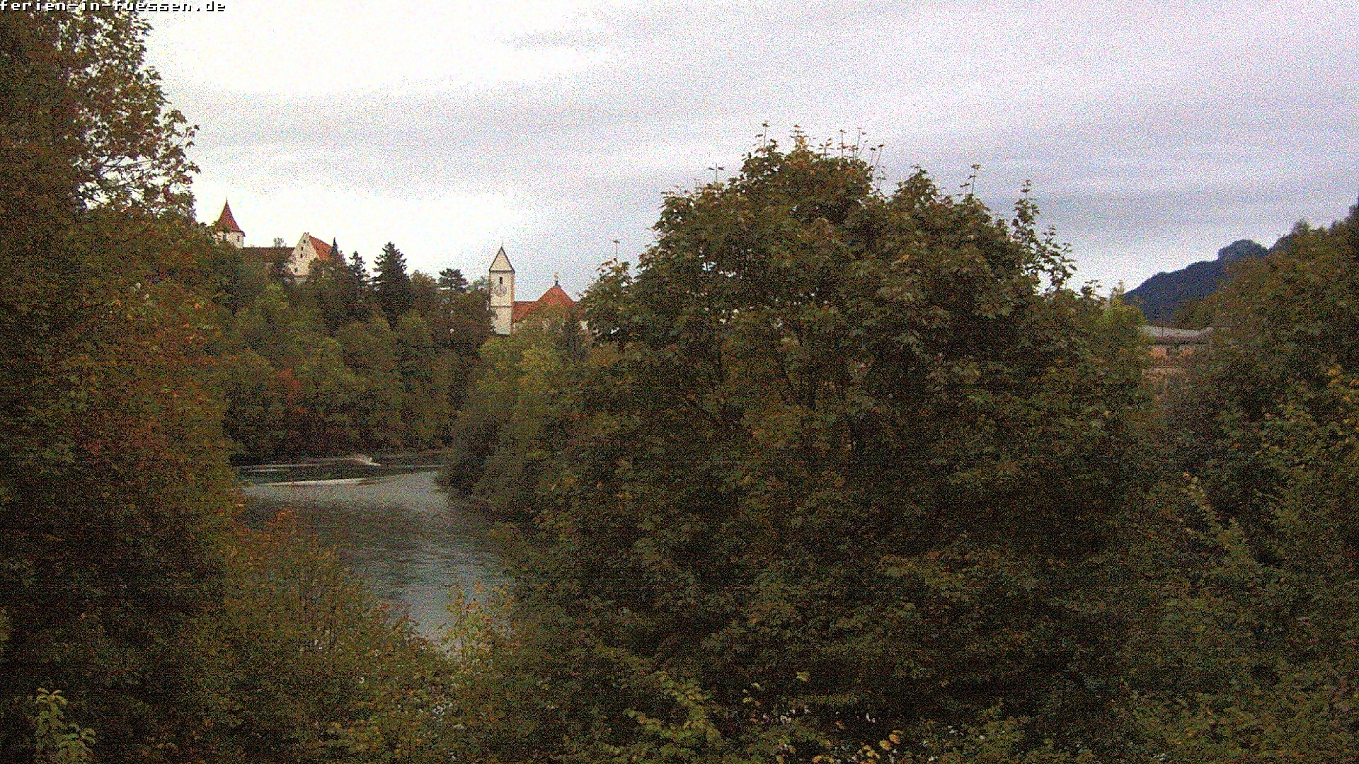 Archiv Foto Webcam Füssen: Blick auf Lech und Hohes Schloss