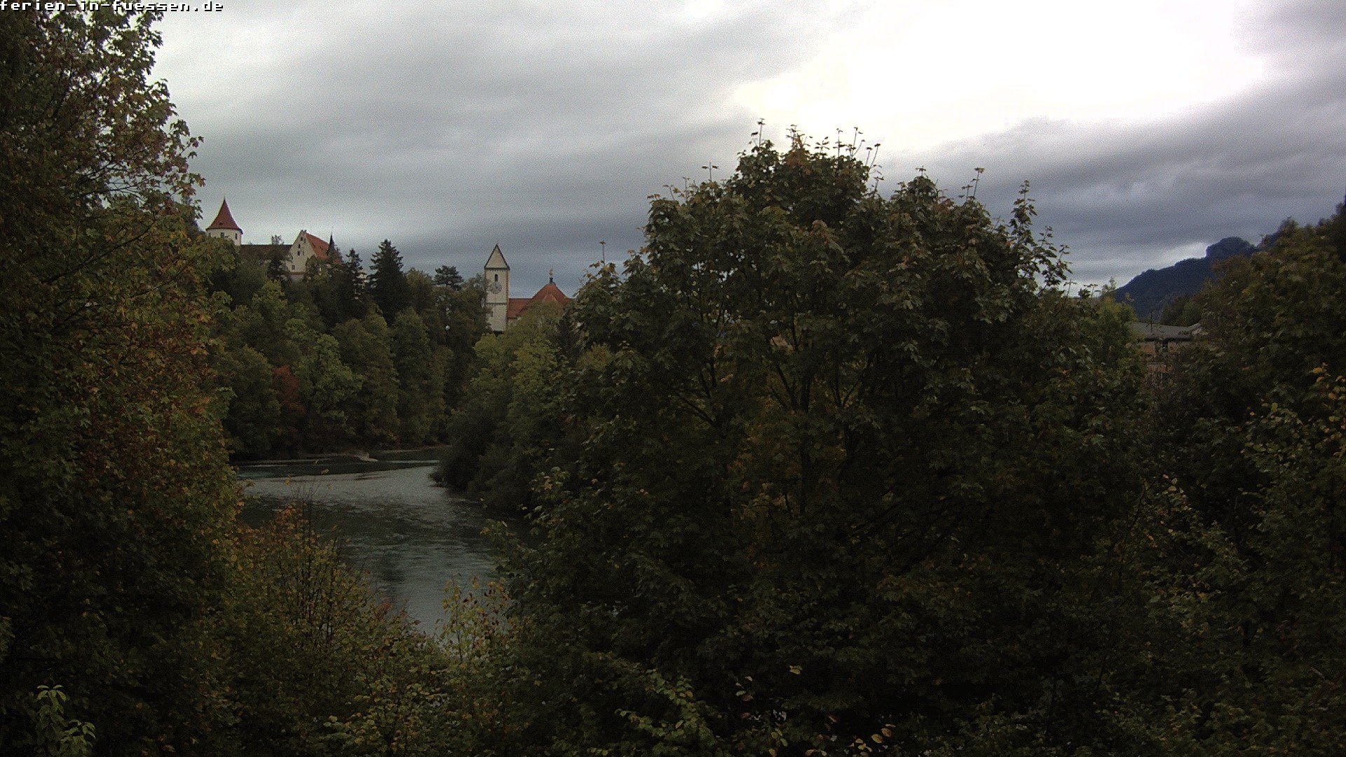 Archiv Foto Webcam Füssen: Blick auf Lech und Hohes Schloss