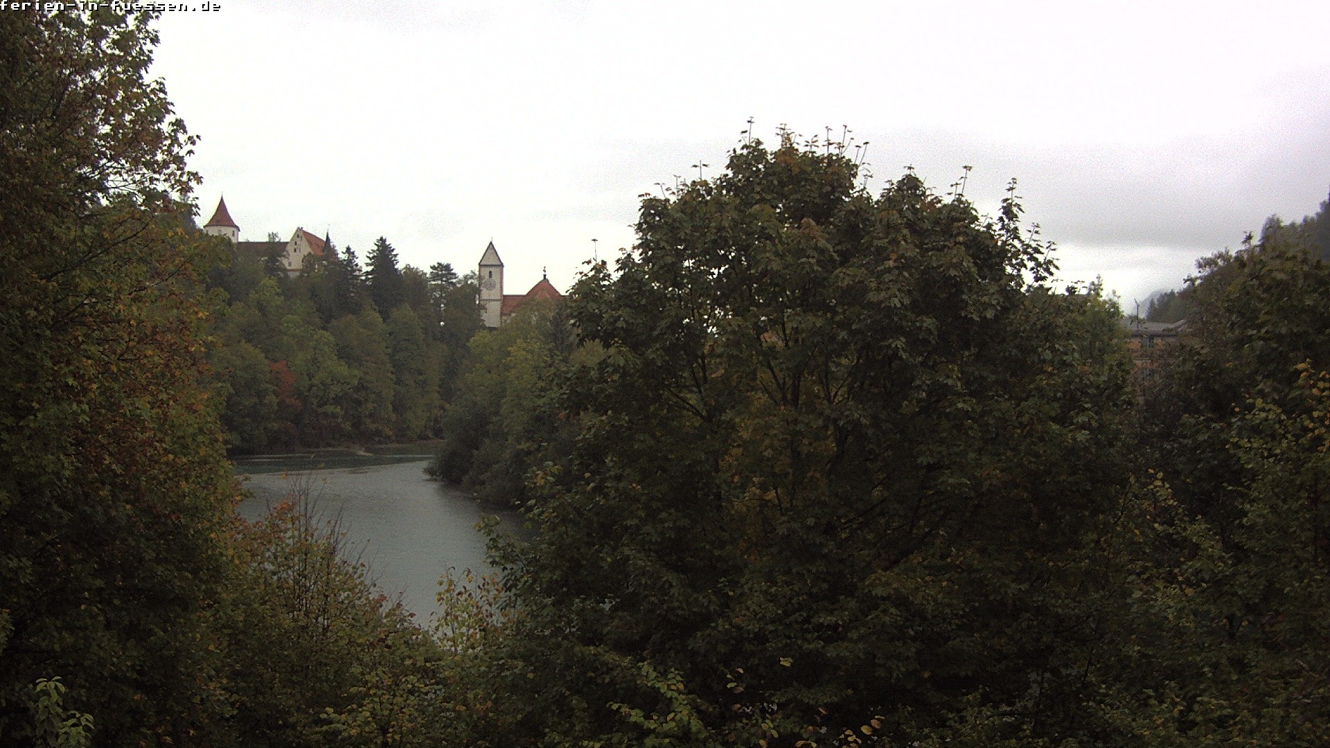 Archiv Foto Webcam Füssen: Blick auf Lech und Hohes Schloss