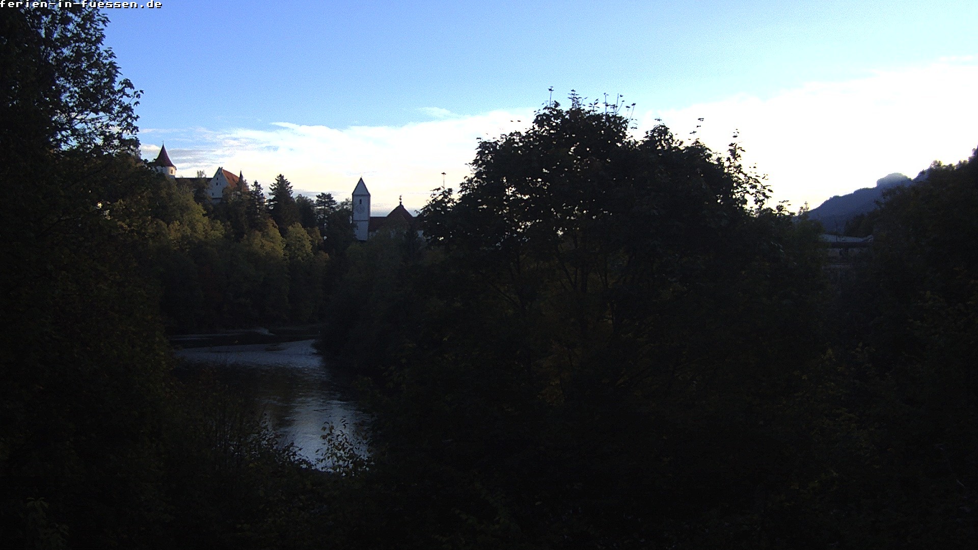Archiv Foto Webcam Füssen: Blick auf Lech und Hohes Schloss