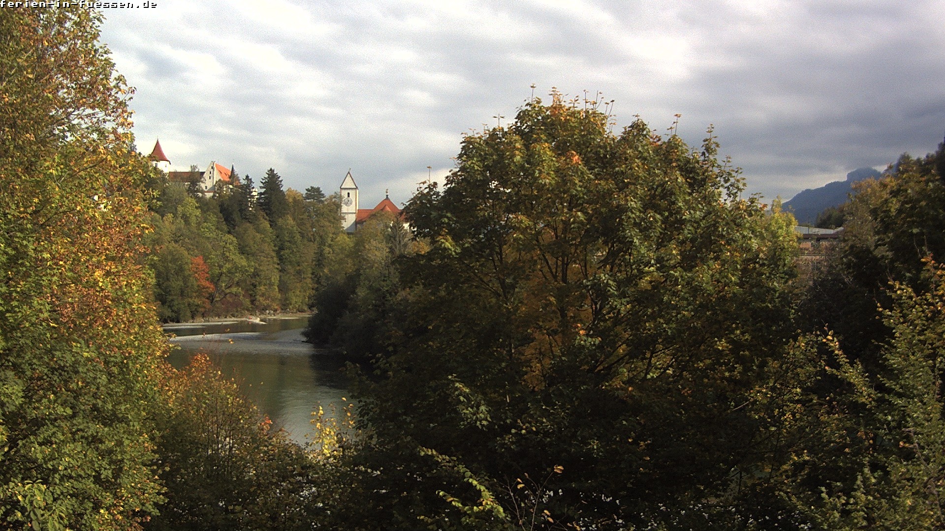 Archiv Foto Webcam Füssen: Blick auf Lech und Hohes Schloss