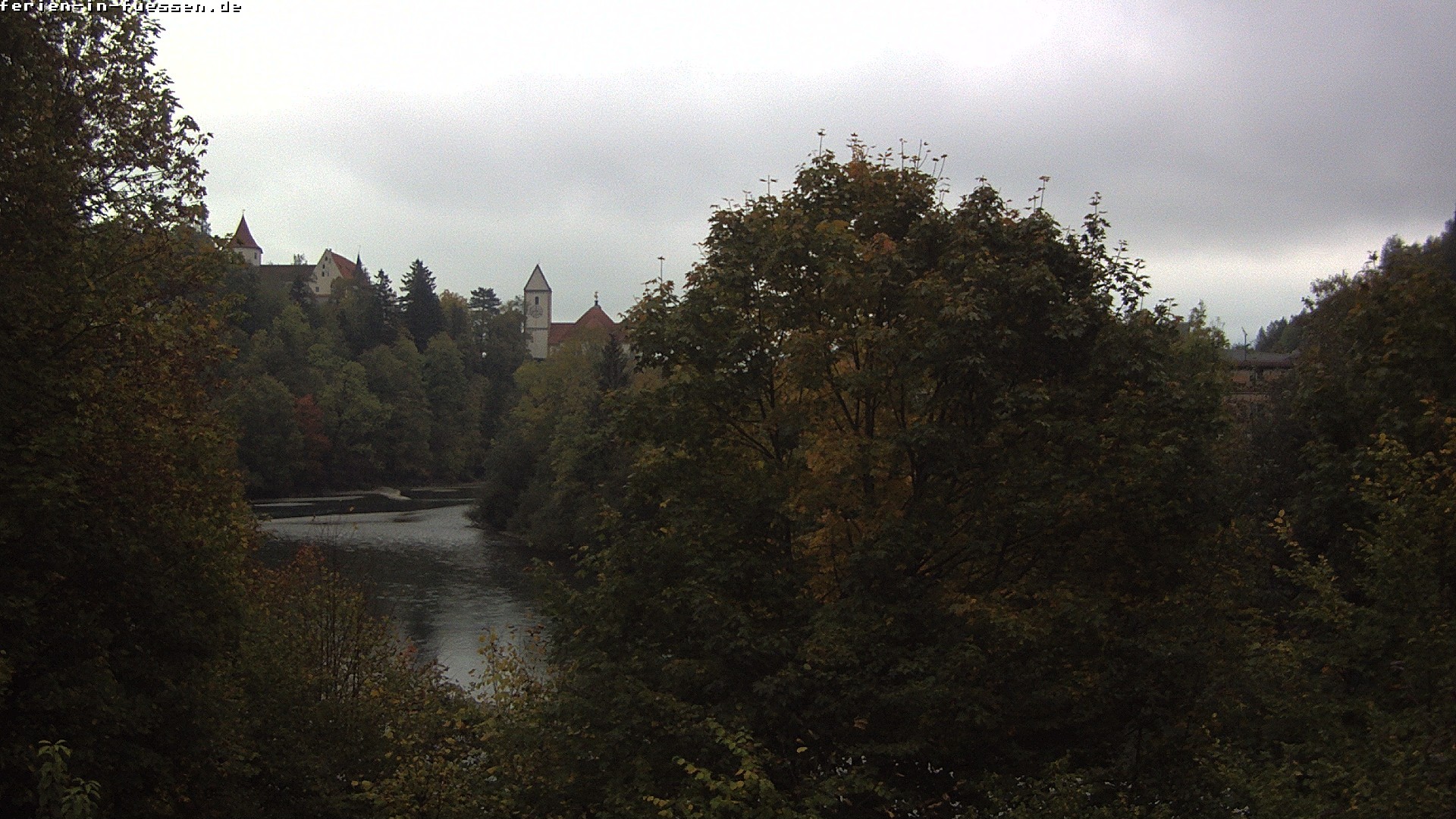 Archiv Foto Webcam Füssen: Blick auf Lech und Hohes Schloss