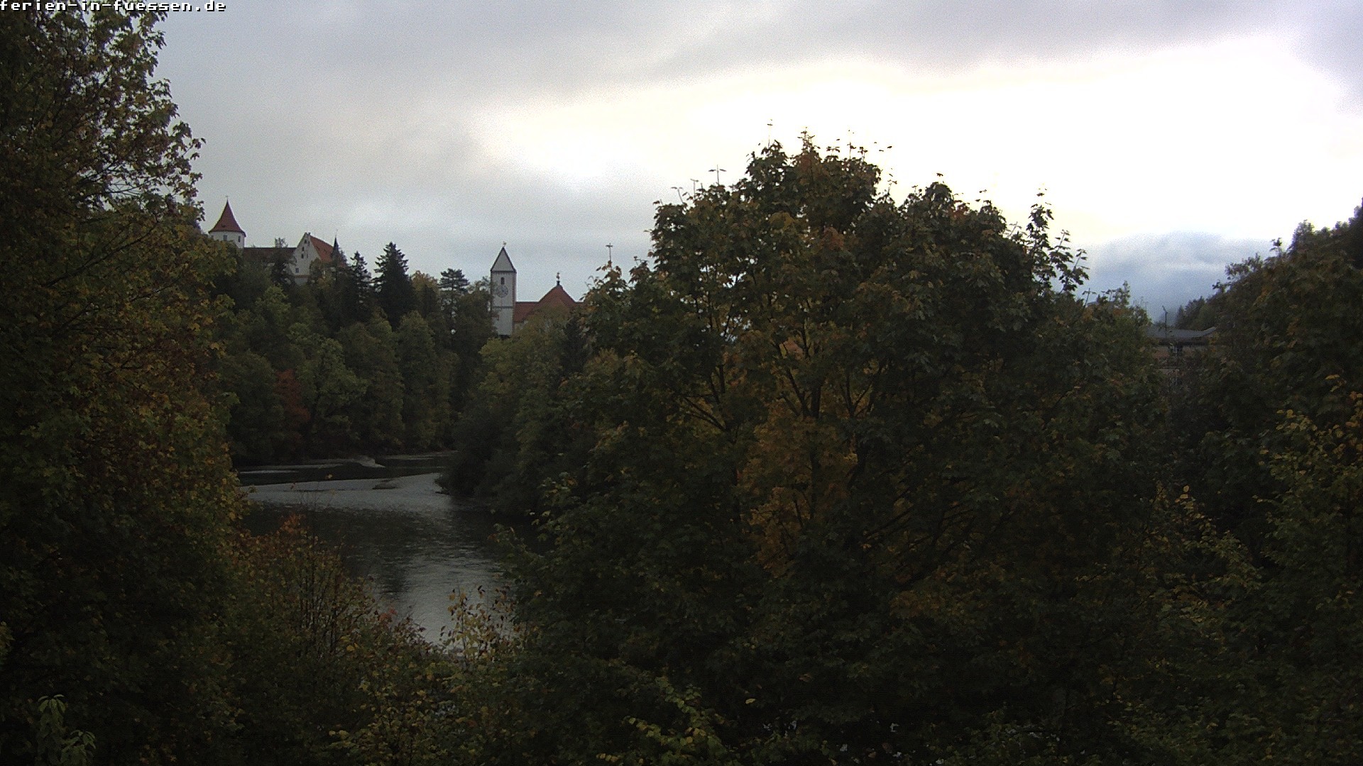 Archiv Foto Webcam Füssen: Blick auf Lech und Hohes Schloss