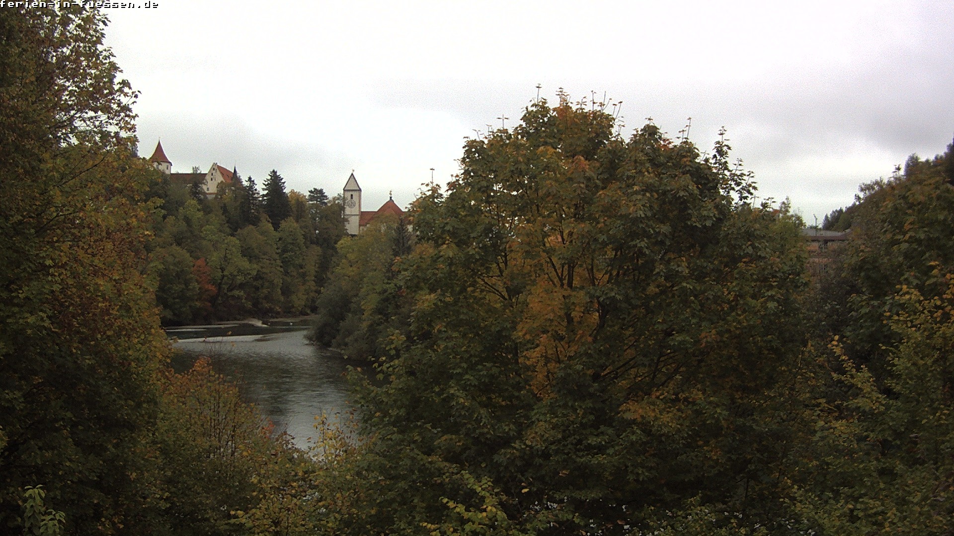 Archiv Foto Webcam Füssen: Blick auf Lech und Hohes Schloss
