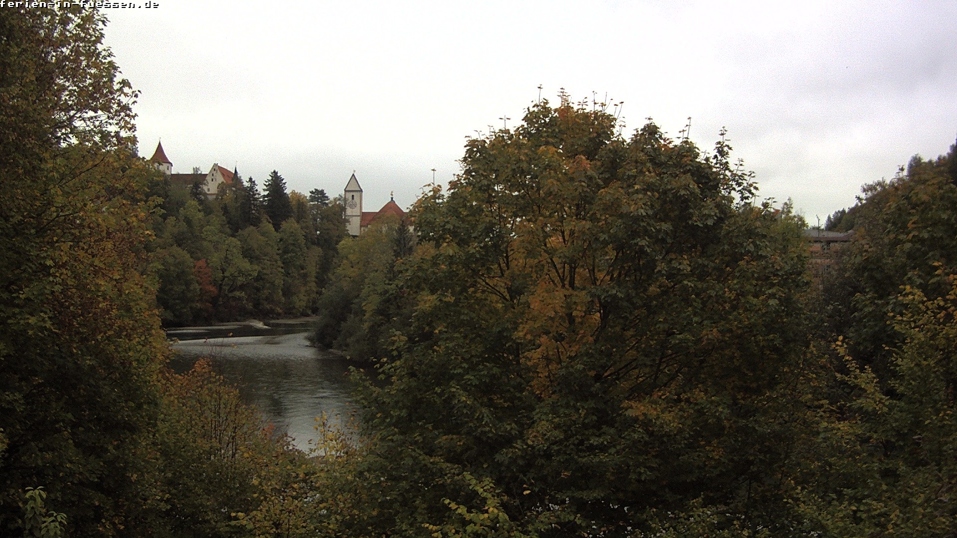 Archiv Foto Webcam Füssen: Blick auf Lech und Hohes Schloss