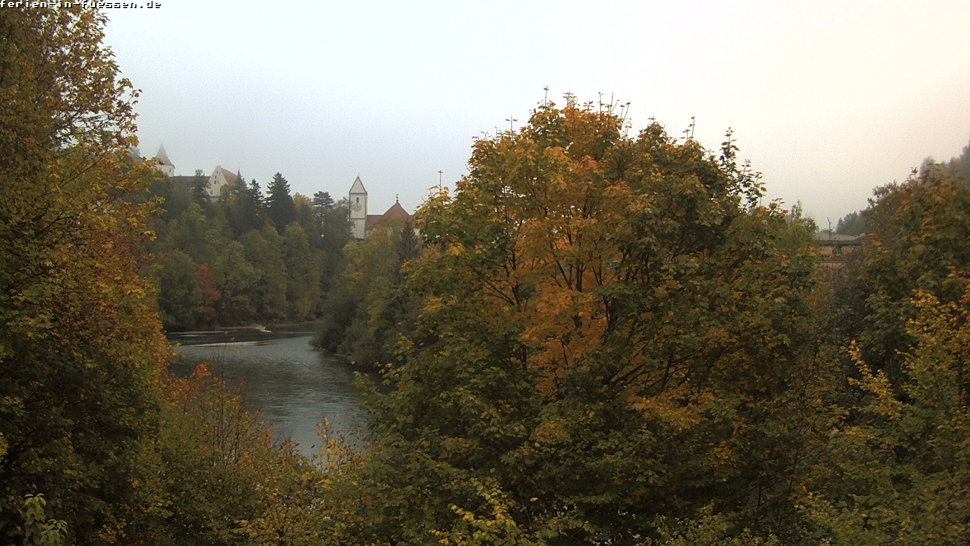 Archiv Foto Webcam Füssen: Blick auf Lech und Hohes Schloss