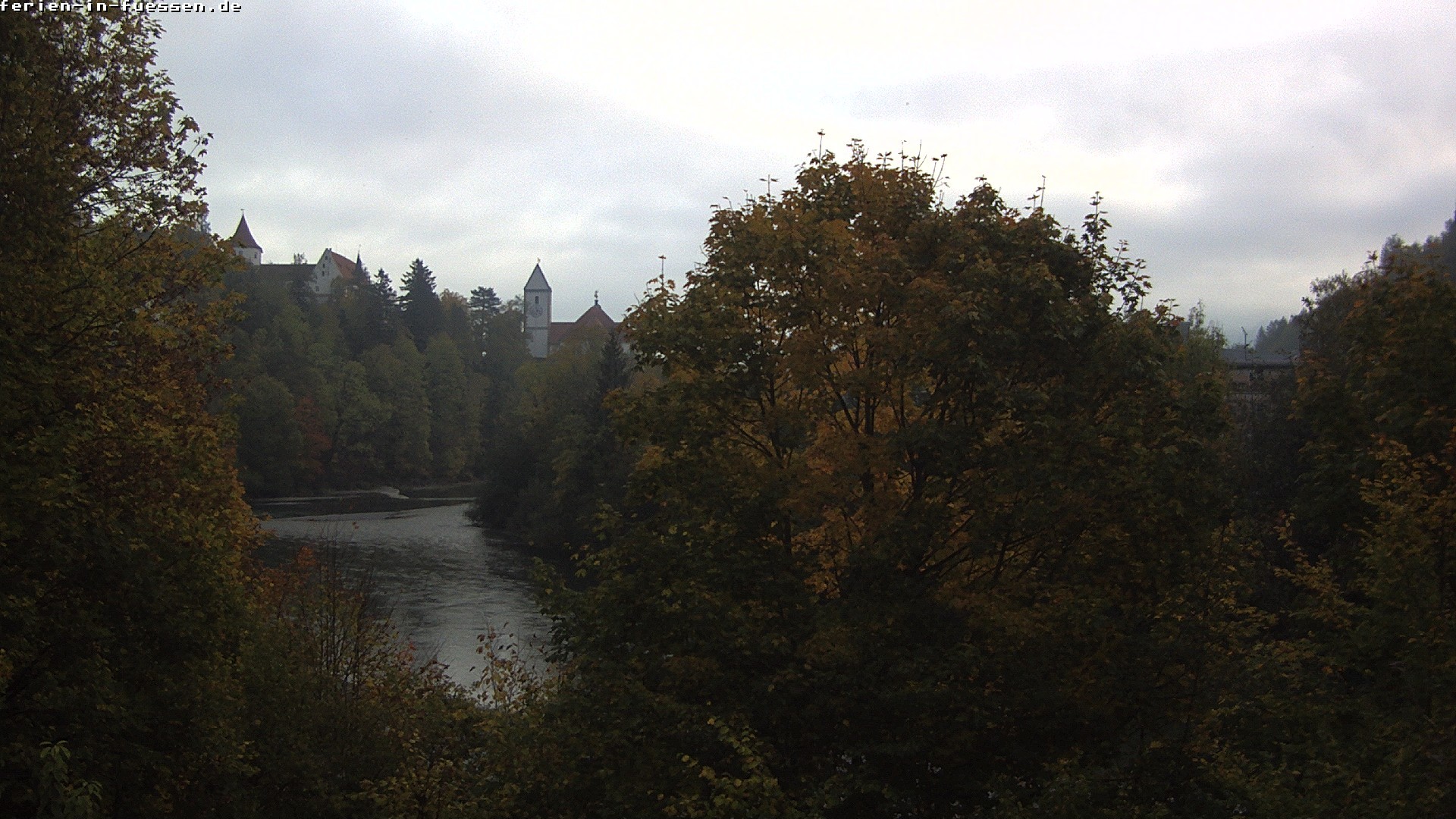 Archiv Foto Webcam Füssen: Blick auf Lech und Hohes Schloss
