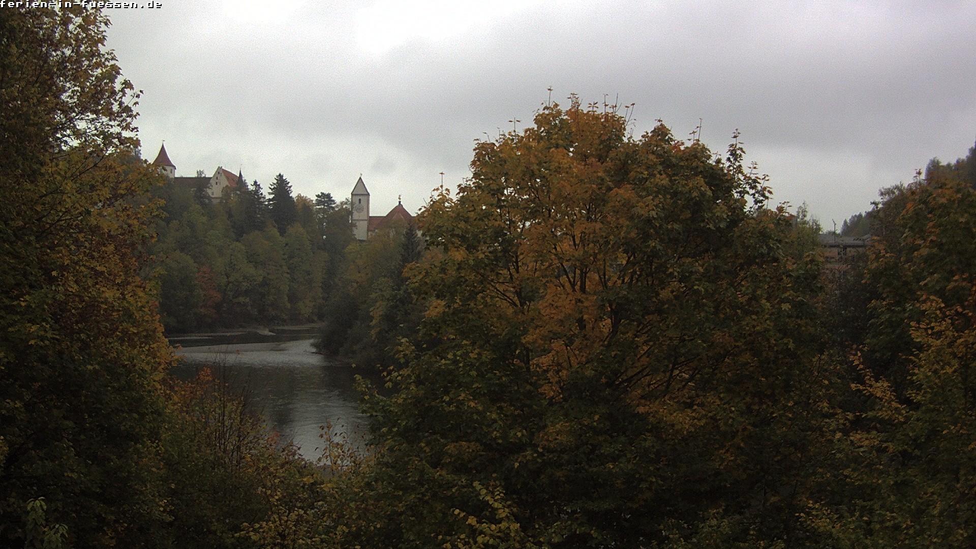 Archiv Foto Webcam Füssen: Blick auf Lech und Hohes Schloss
