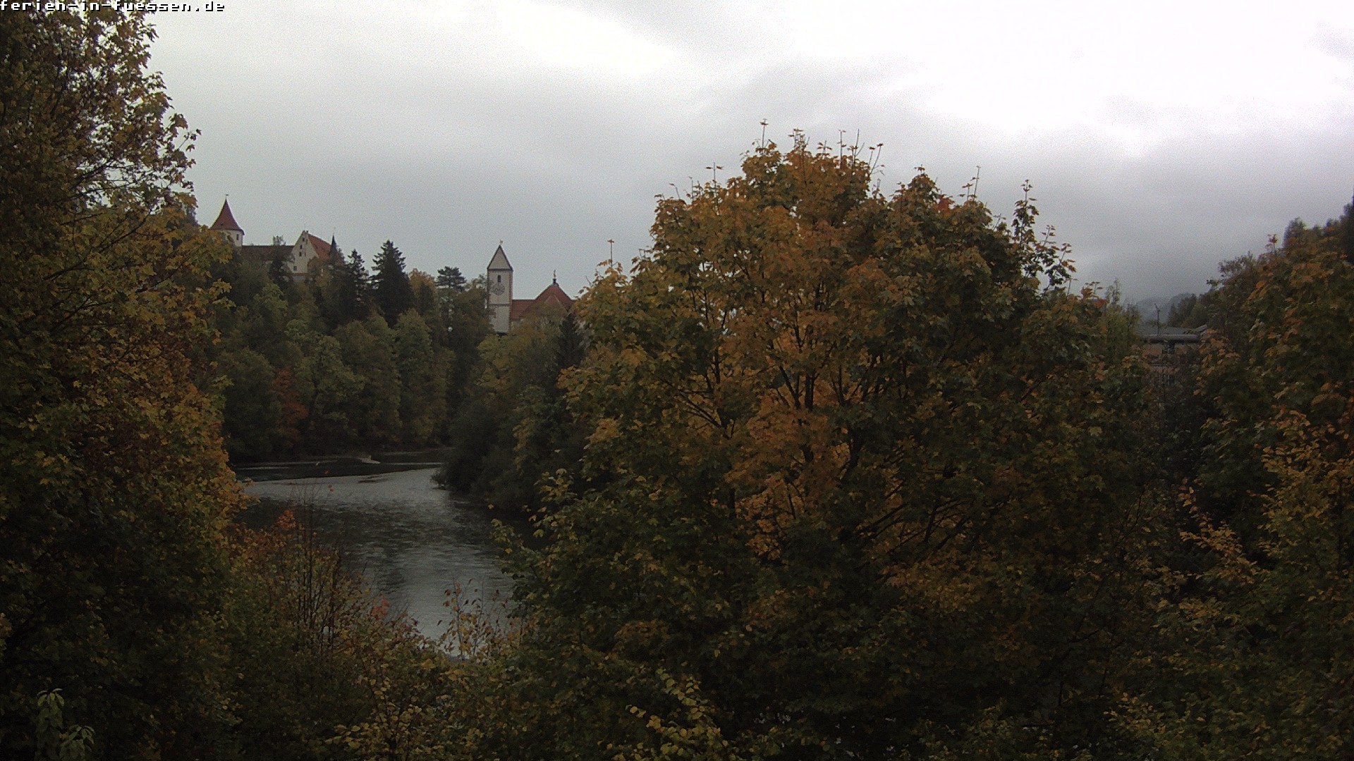 Archiv Foto Webcam Füssen: Blick auf Lech und Hohes Schloss