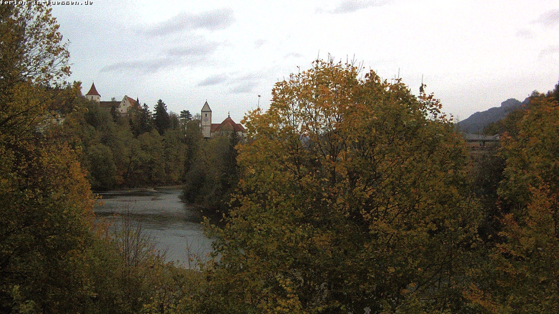 Archiv Foto Webcam Füssen: Blick auf Lech und Hohes Schloss
