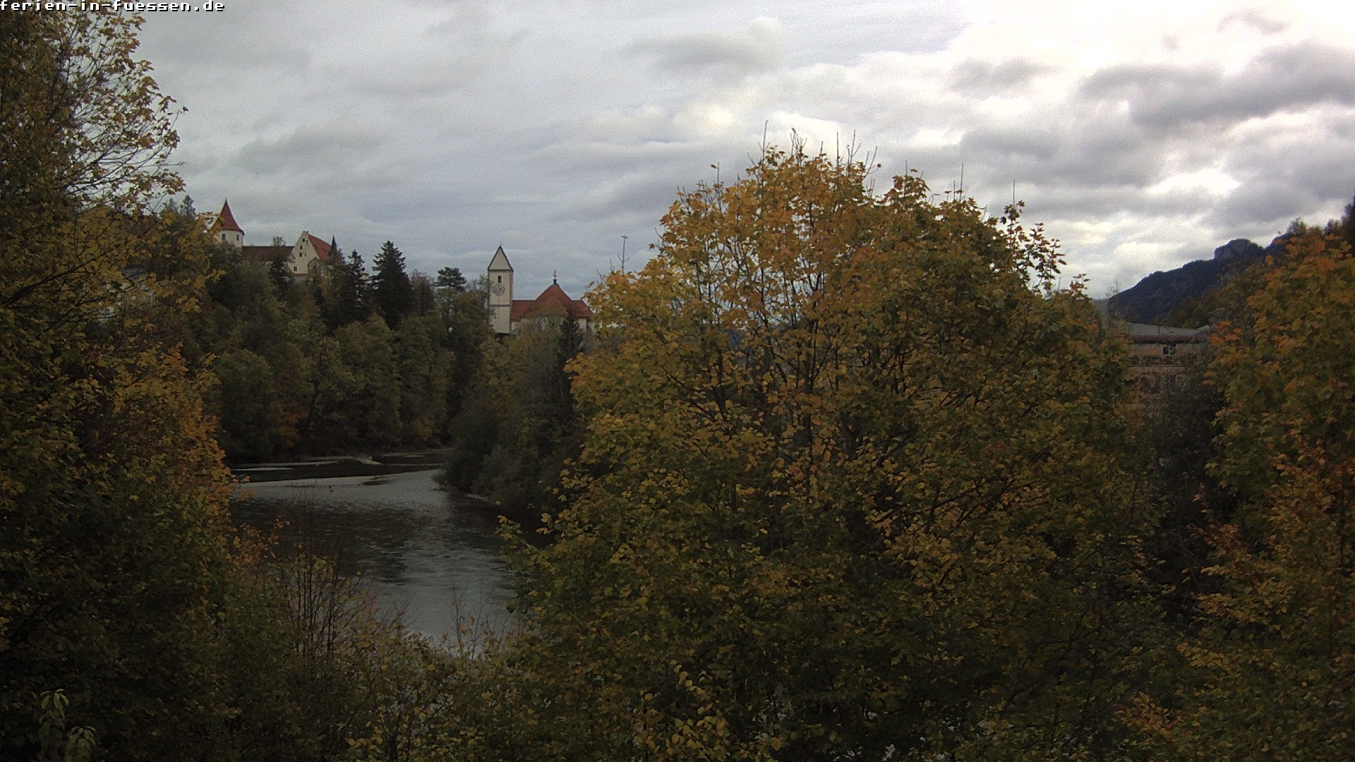 Archiv Foto Webcam Füssen: Blick auf Lech und Hohes Schloss