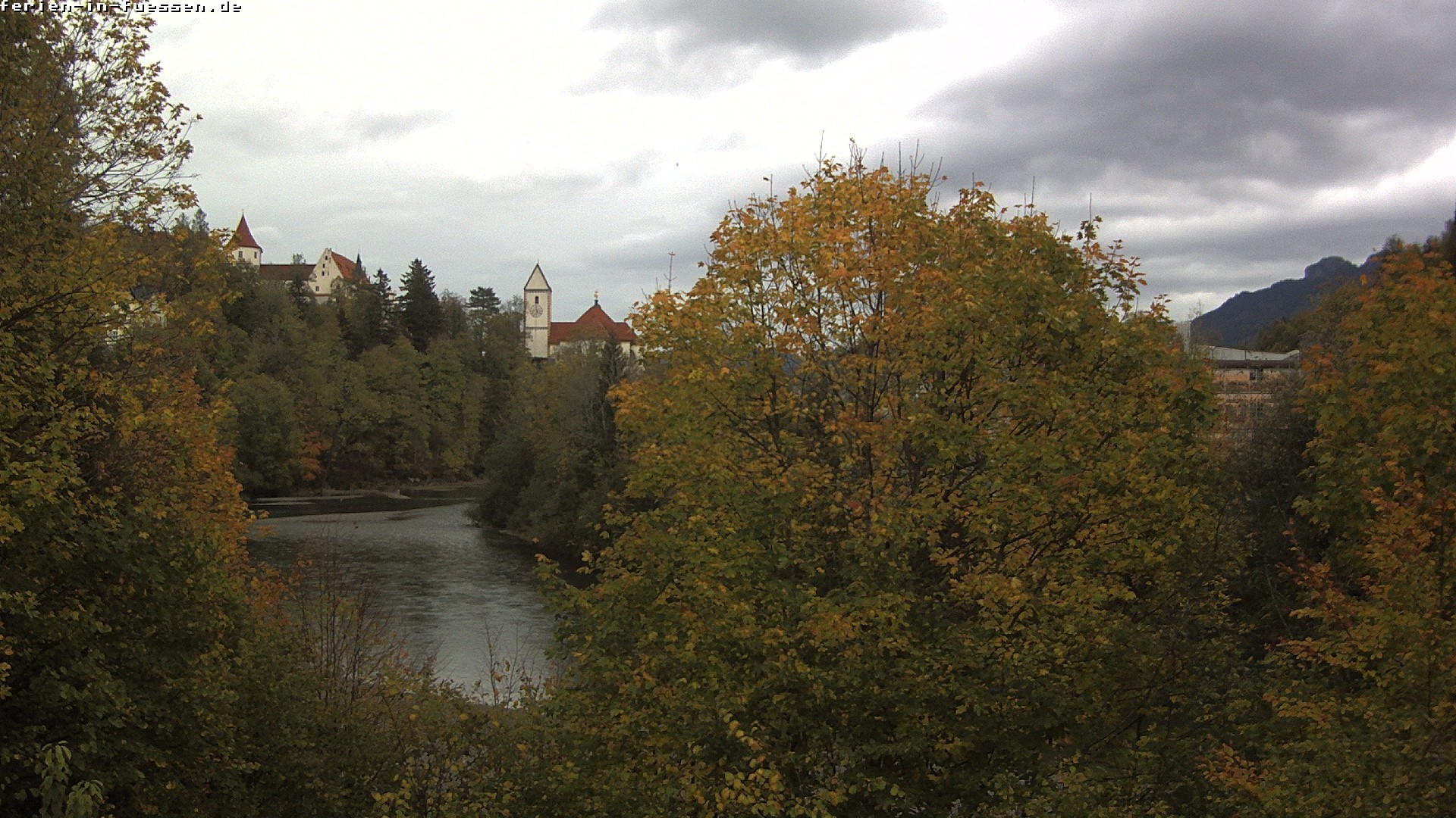 Archiv Foto Webcam Füssen: Blick auf Lech und Hohes Schloss