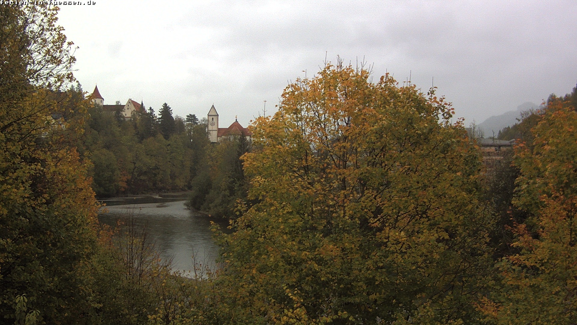 Archiv Foto Webcam Füssen: Blick auf Lech und Hohes Schloss