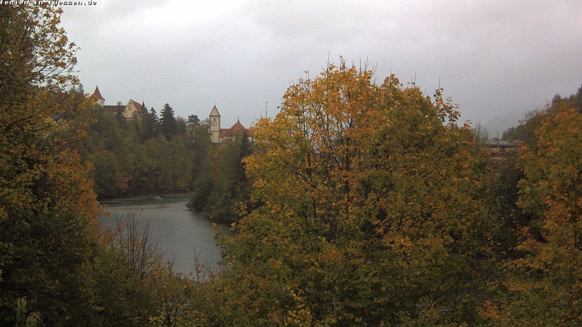 Archiv Foto Webcam Füssen: Blick auf Lech und Hohes Schloss