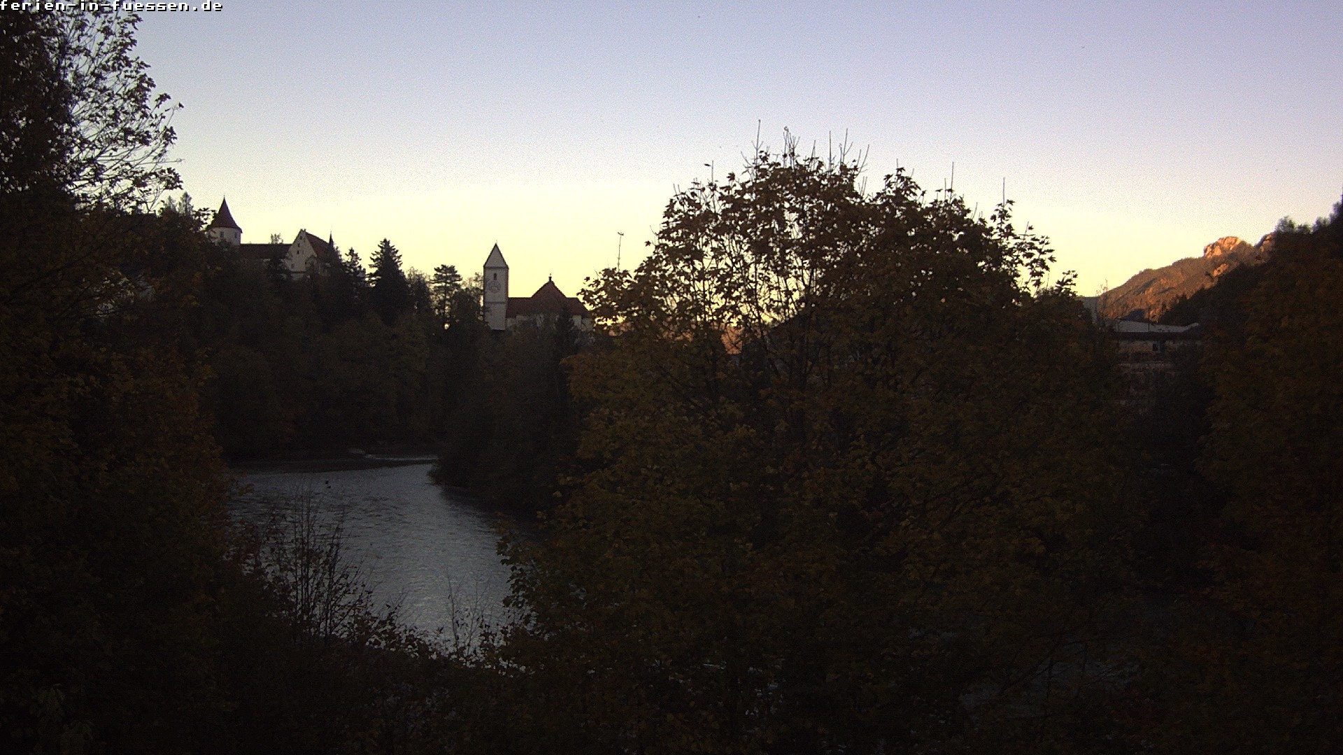 Archiv Foto Webcam Füssen: Blick auf Lech und Hohes Schloss