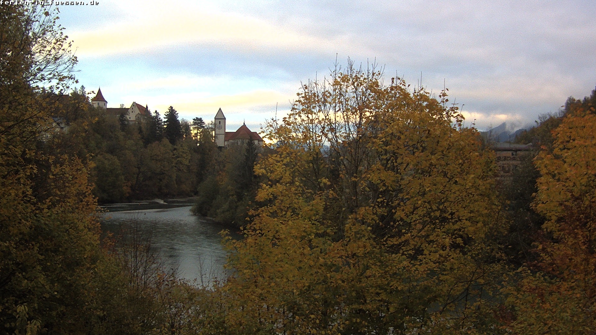 Archiv Foto Webcam Füssen: Blick auf Lech und Hohes Schloss