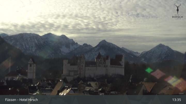 Archiv Foto Webcam Füssen: Blick auf das Hohe Schloss