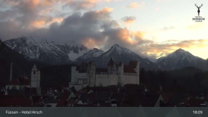 Archived image Webcam High Palace in Füssen
