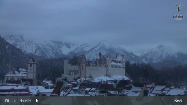 Archiv Foto Webcam Füssen: Blick auf das Hohe Schloss