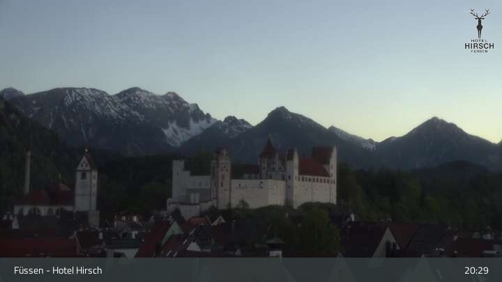 Archiv Foto Webcam Füssen: Blick auf das Hohe Schloss