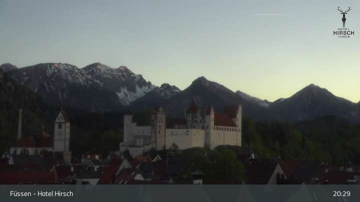 Archiv Foto Webcam Füssen: Blick auf das Hohe Schloss
