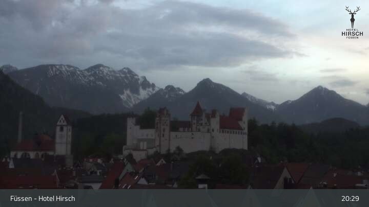 Archiv Foto Webcam Füssen: Blick auf das Hohe Schloss