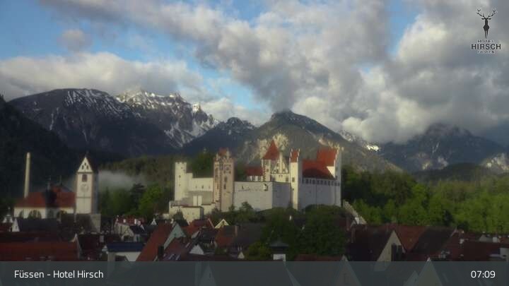 Archiv Foto Webcam Füssen: Blick auf das Hohe Schloss