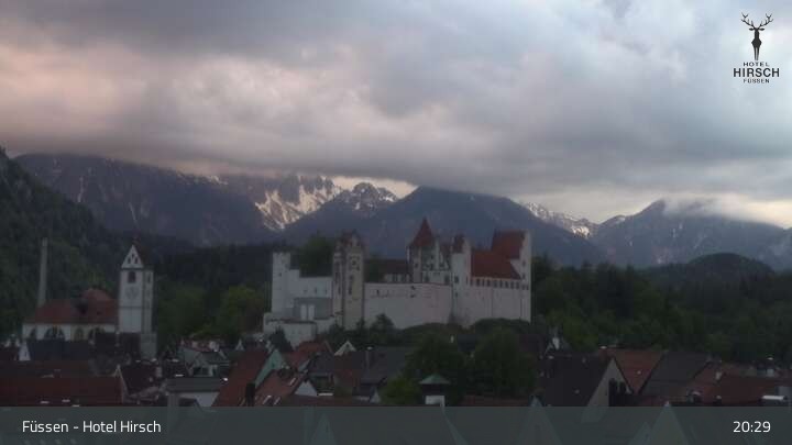 Archiv Foto Webcam Füssen: Blick auf das Hohe Schloss