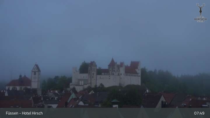 Archiv Foto Webcam Füssen: Blick auf das Hohe Schloss