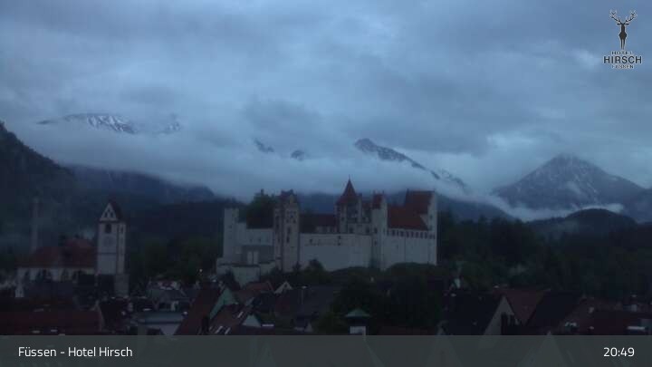 Archiv Foto Webcam Füssen: Blick auf das Hohe Schloss