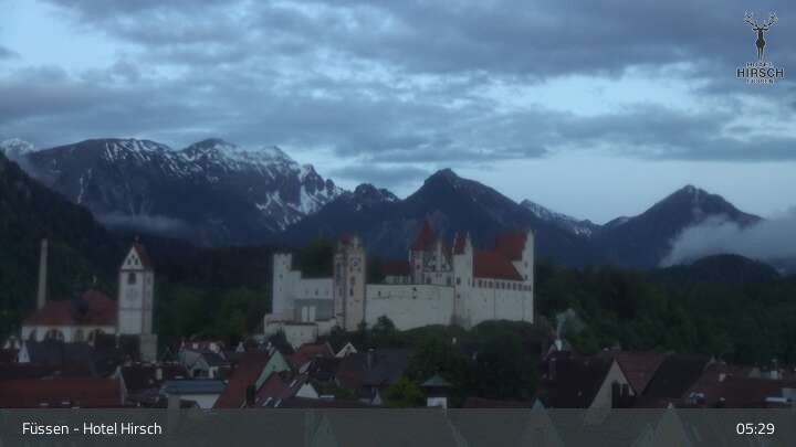 Archiv Foto Webcam Füssen: Blick auf das Hohe Schloss