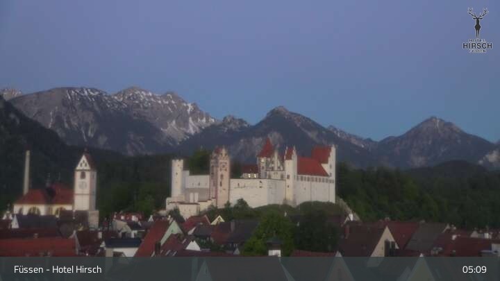 Archived image Webcam High Palace in Füssen