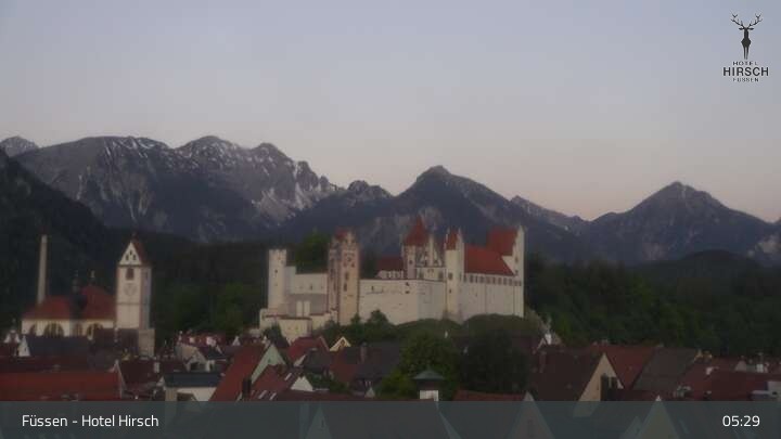 Archiv Foto Webcam Füssen: Blick auf das Hohe Schloss