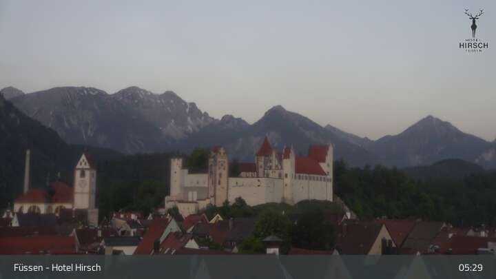 Archiv Foto Webcam Füssen: Blick auf das Hohe Schloss