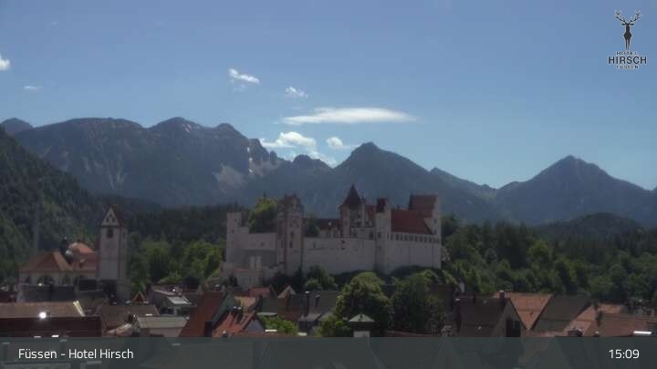Archived image Webcam High Palace in Füssen
