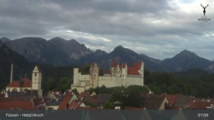 Archiv Foto Webcam Füssen: Blick auf das Hohe Schloss