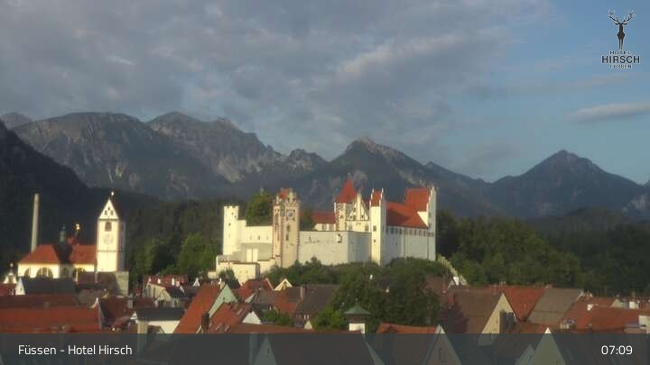 Archiv Foto Webcam Füssen: Blick auf das Hohe Schloss