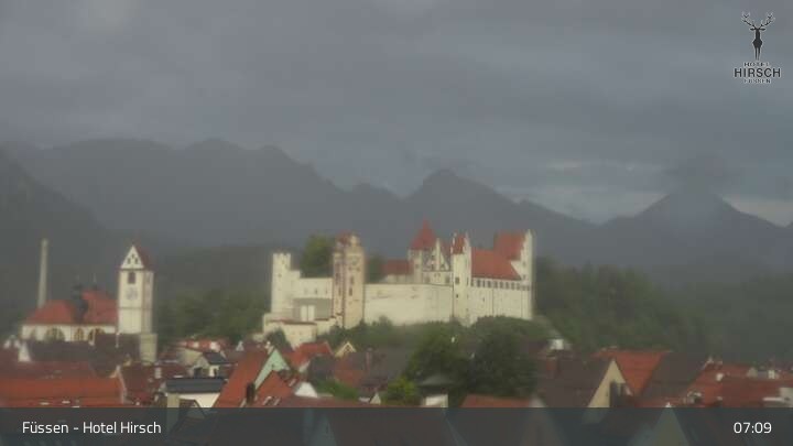 Archiv Foto Webcam Füssen: Blick auf das Hohe Schloss