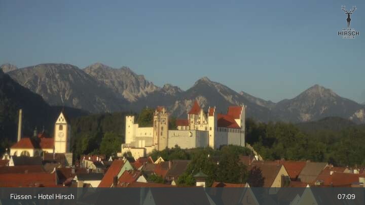 Archiv Foto Webcam Füssen: Blick auf das Hohe Schloss