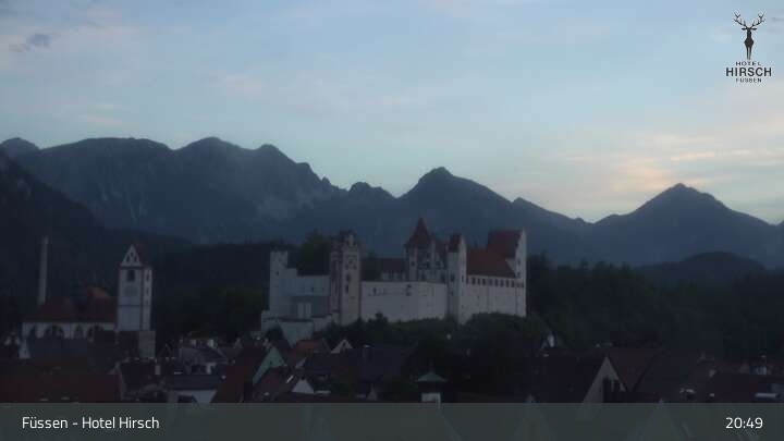 Archiv Foto Webcam Füssen: Blick auf das Hohe Schloss