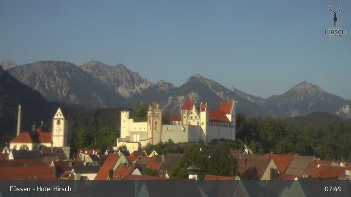 Archiv Foto Webcam Füssen: Blick auf das Hohe Schloss