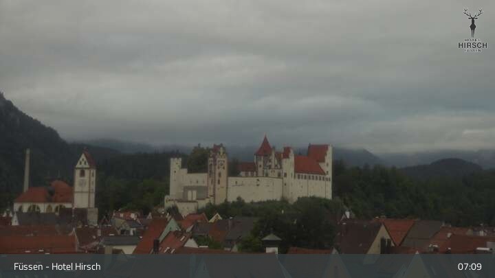Archiv Foto Webcam Füssen: Blick auf das Hohe Schloss