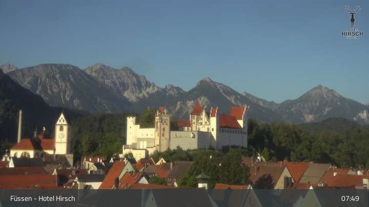Archiv Foto Webcam Füssen: Blick auf das Hohe Schloss